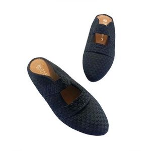 Bernie Mev Black Woven Flat Slides